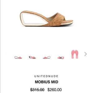 United Nude Mobius hollow cork wedge size 41